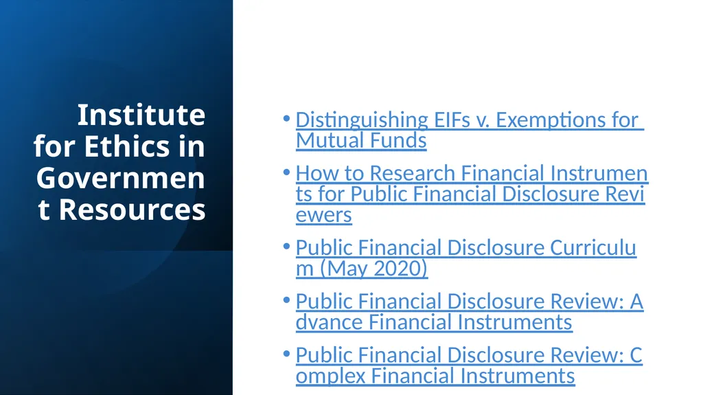 Resources to Assist with Review of Public - slide 3 of 6