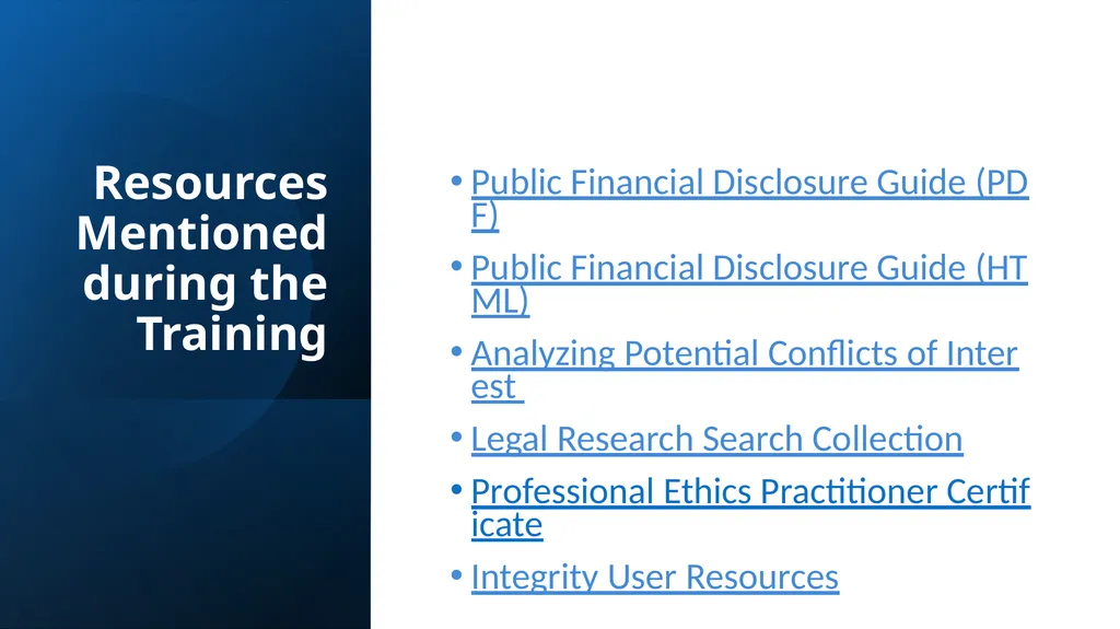 Resources to Assist with Review of Public - slide 2 of 6