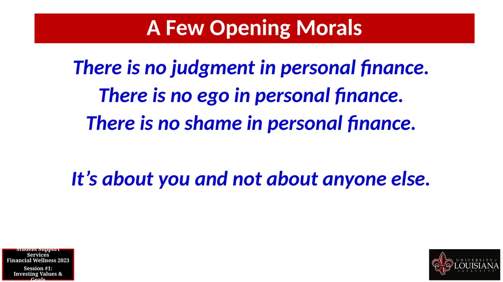 STUDENT SUPPORT SERVICES FINANCIAL WELLNESS SERIES - slide 14 of 64