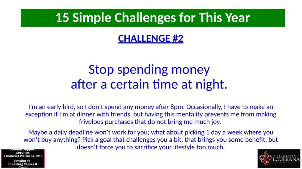 STUDENT SUPPORT SERVICES FINANCIAL WELLNESS SERIES - slide 41 of 64