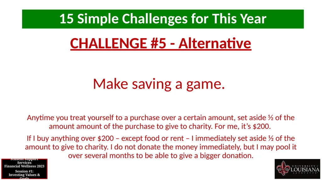 STUDENT SUPPORT SERVICES FINANCIAL WELLNESS SERIES - slide 45 of 64