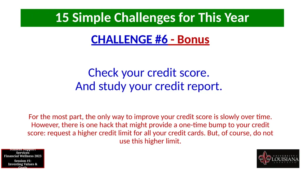 STUDENT SUPPORT SERVICES FINANCIAL WELLNESS SERIES - slide 47 of 64