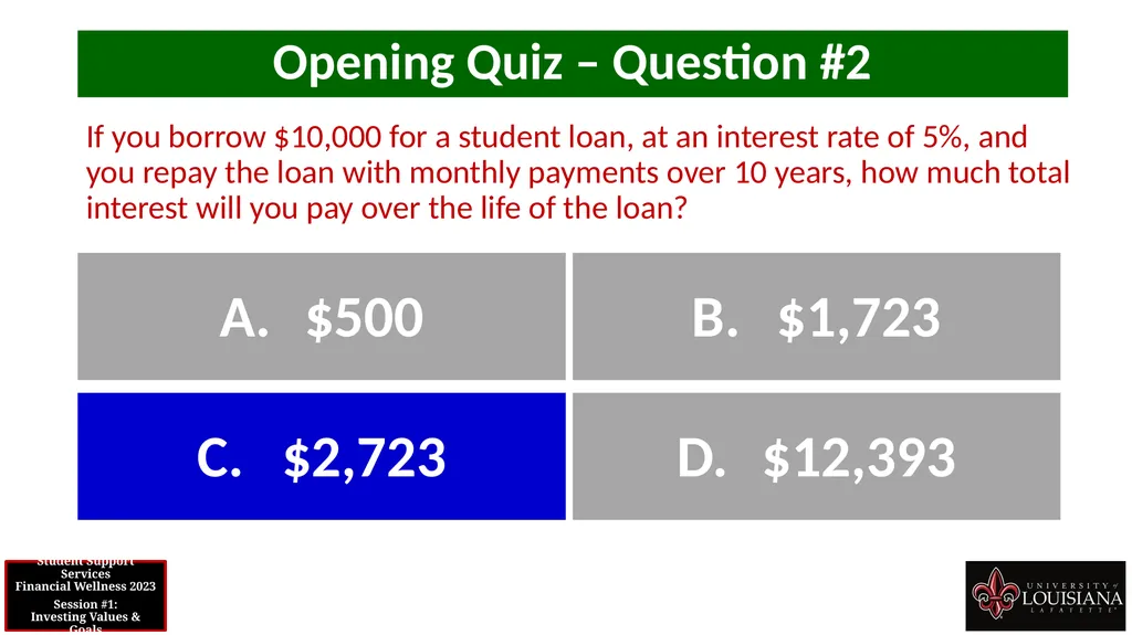 STUDENT SUPPORT SERVICES FINANCIAL WELLNESS SERIES - slide 26 of 64