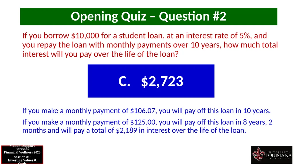 STUDENT SUPPORT SERVICES FINANCIAL WELLNESS SERIES - slide 57 of 64