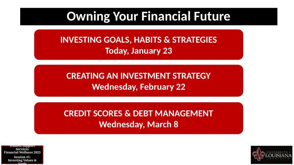 STUDENT SUPPORT SERVICES FINANCIAL WELLNESS SERIES - slide 60 of 64