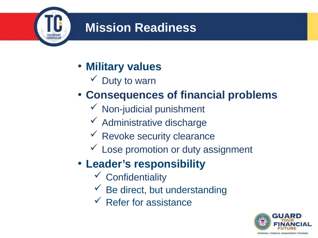 Pre-Deployment TC 12A Agenda Pre-Deployment - slide 20 of 27