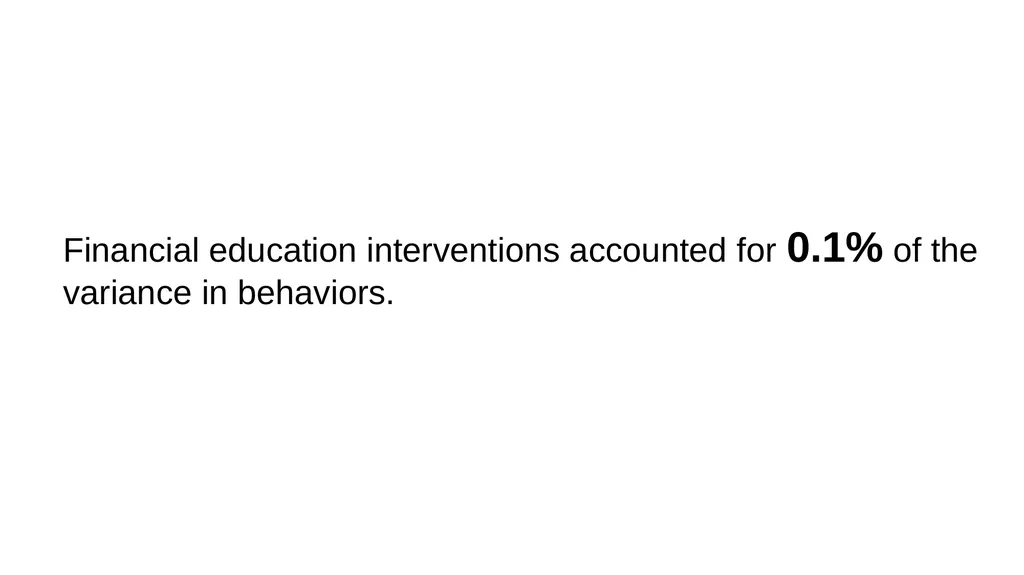 Financial Literacy and Behavior Change Helen - slide 5 of 39