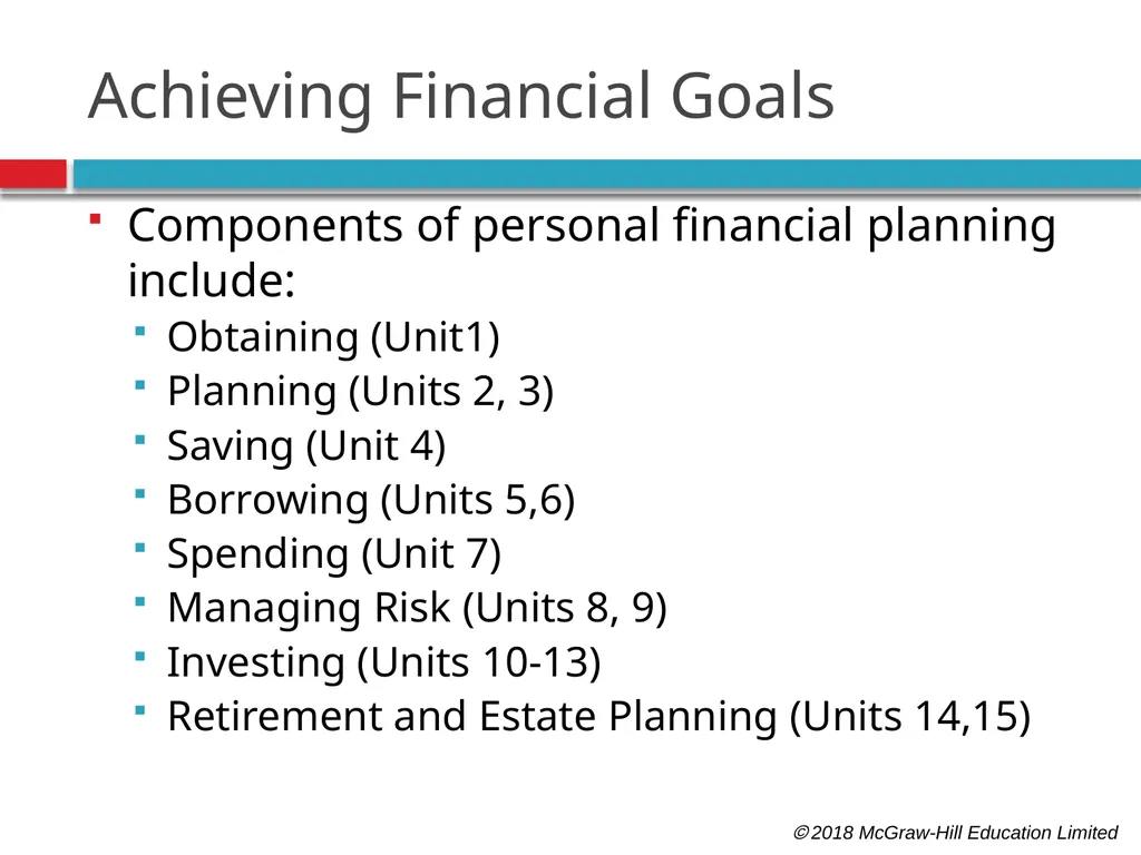 Personal Financial Planning: An Introduction  - slide 18 of 30