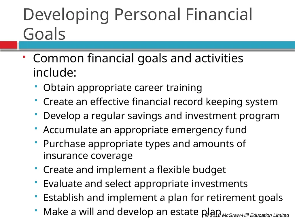 Personal Financial Planning: An Introduction  - slide 8 of 30