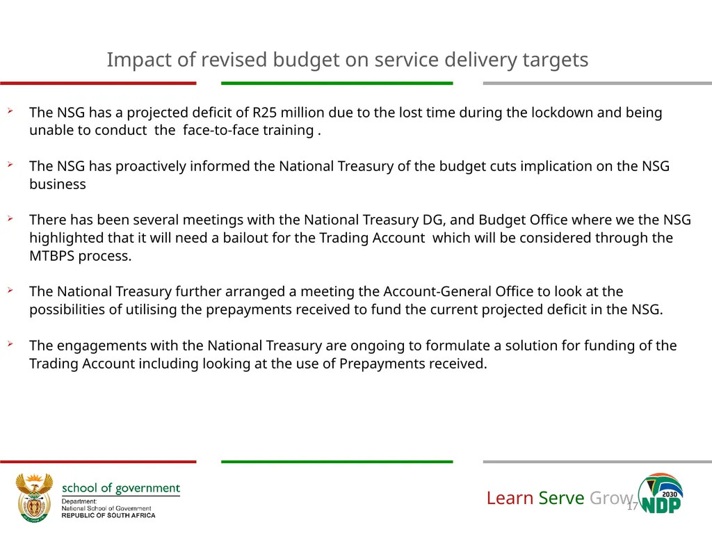 Adjustment to Budget Vote & Revised APP (2020/21) - slide 17 of 46