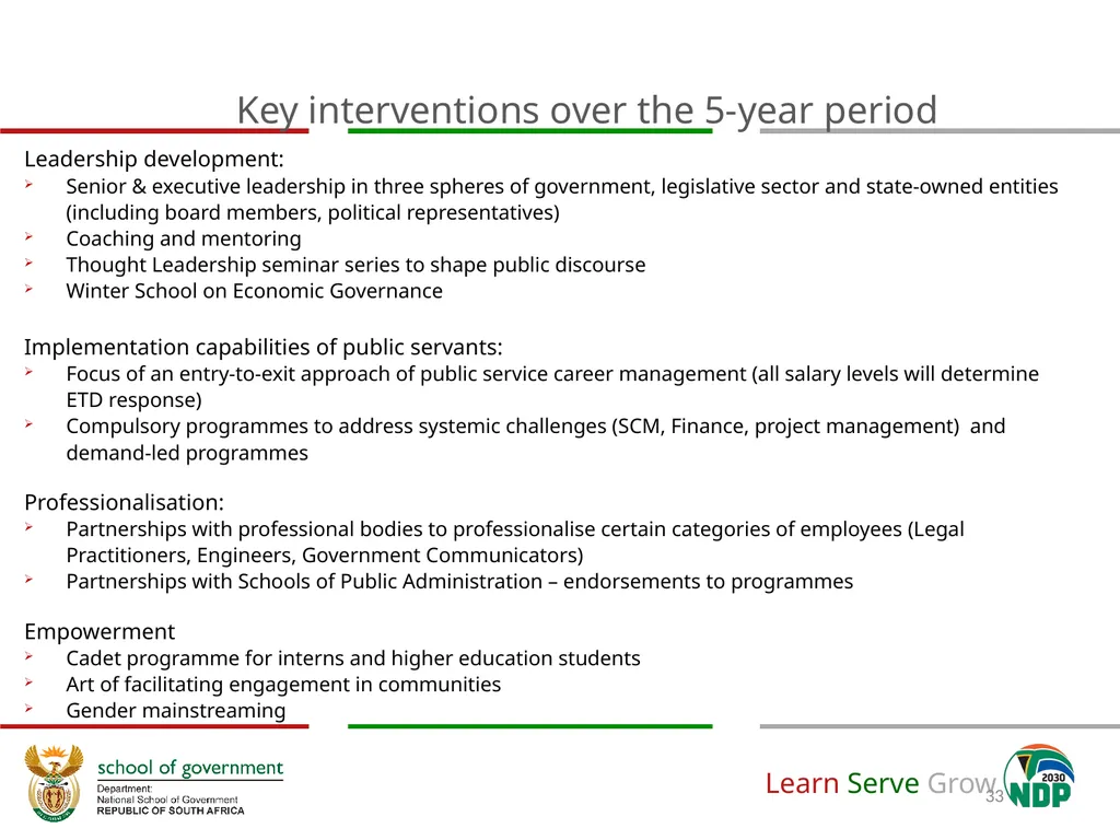 Adjustment to Budget Vote & Revised APP (2020/21) - slide 33 of 46