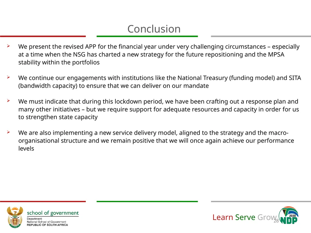 Adjustment to Budget Vote & Revised APP (2020/21) - slide 28 of 46