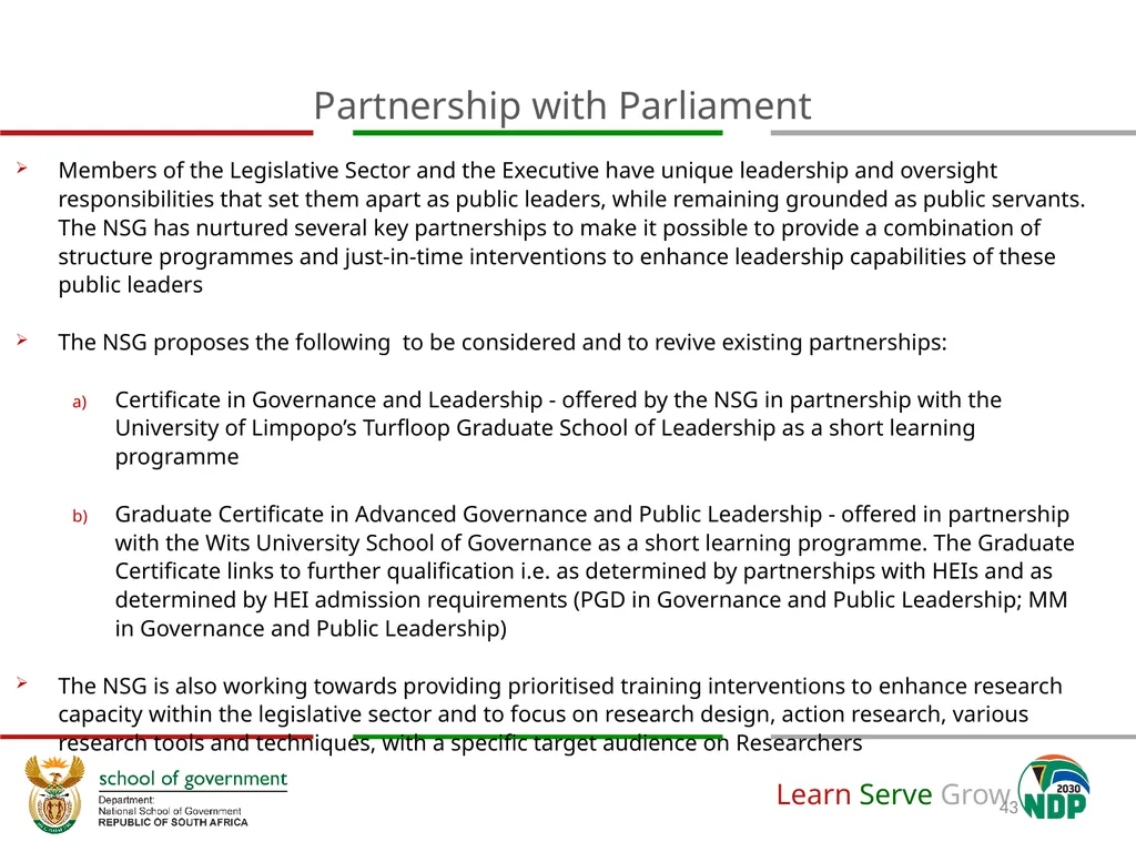 Adjustment to Budget Vote & Revised APP (2020/21) - slide 43 of 46