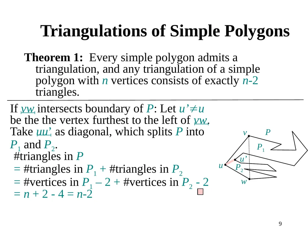 1 Computational Geometry Triangulations and - slide 9 of 31