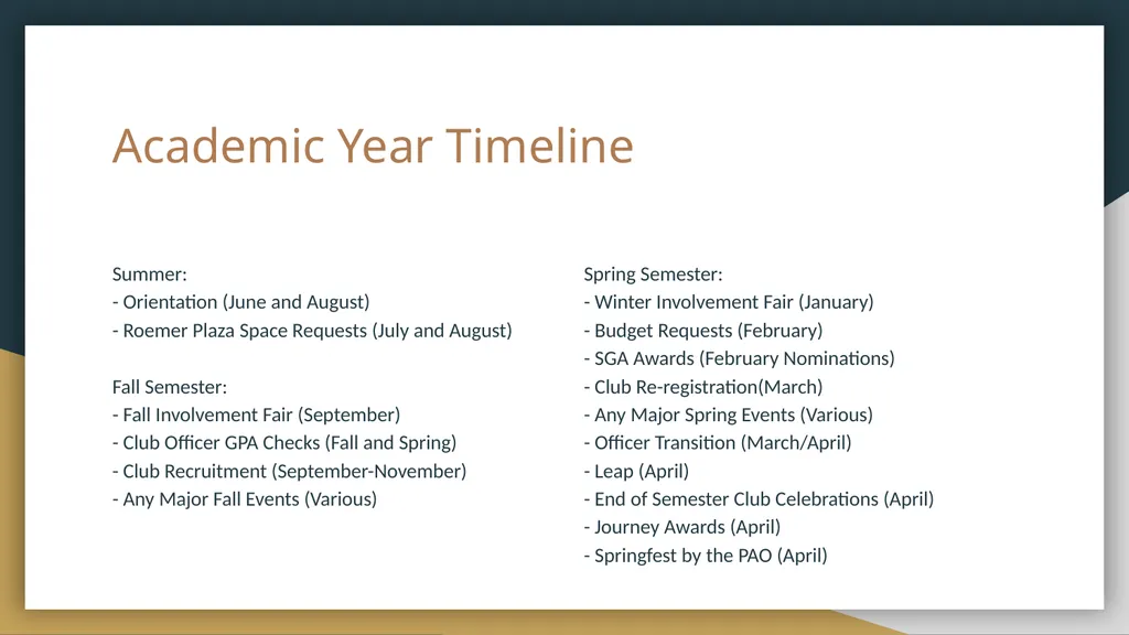 Programming 101 For Student Organization Advisors - slide 7 of 13