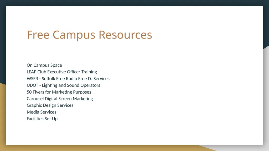 Programming 101 For Student Organization Advisors - slide 11 of 13