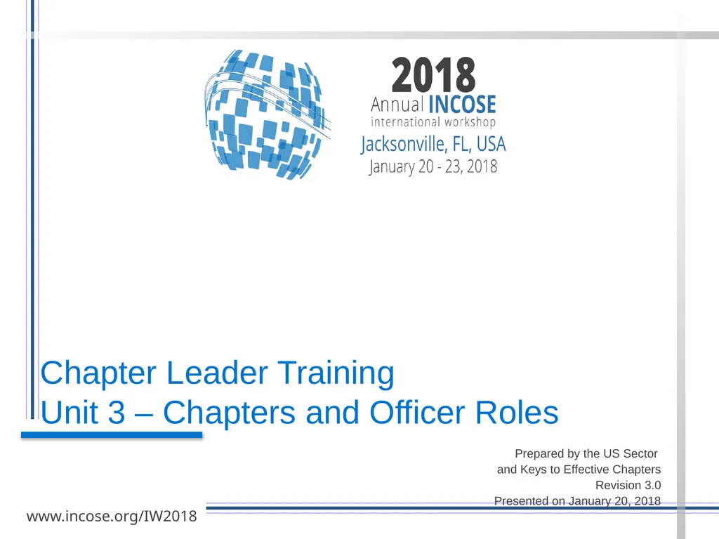 Chapter Leader Training Unit 3 – Chapters and - slide 1 of 27