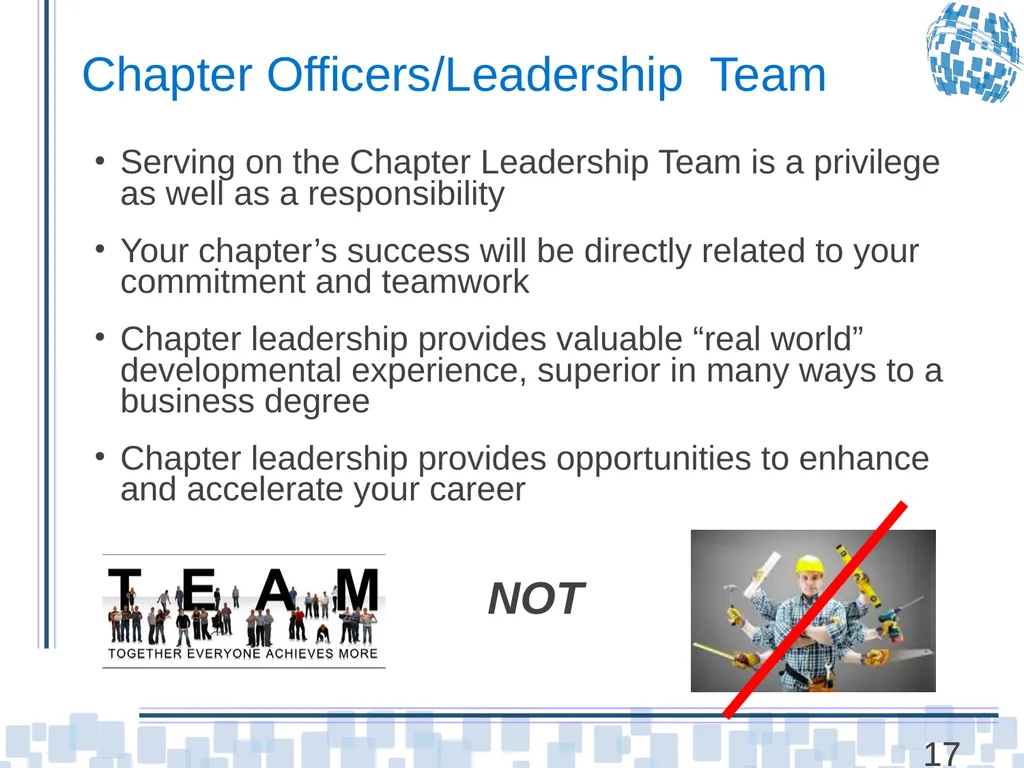 Chapter Leader Training Unit 3 – Chapters and - slide 17 of 27