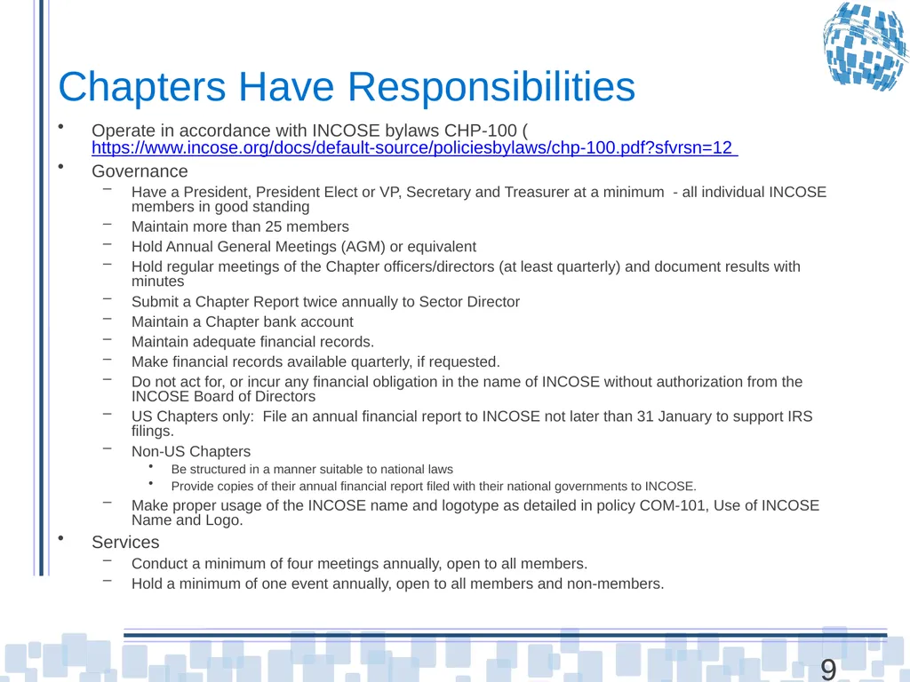 Chapter Leader Training Unit 3 – Chapters and - slide 9 of 27