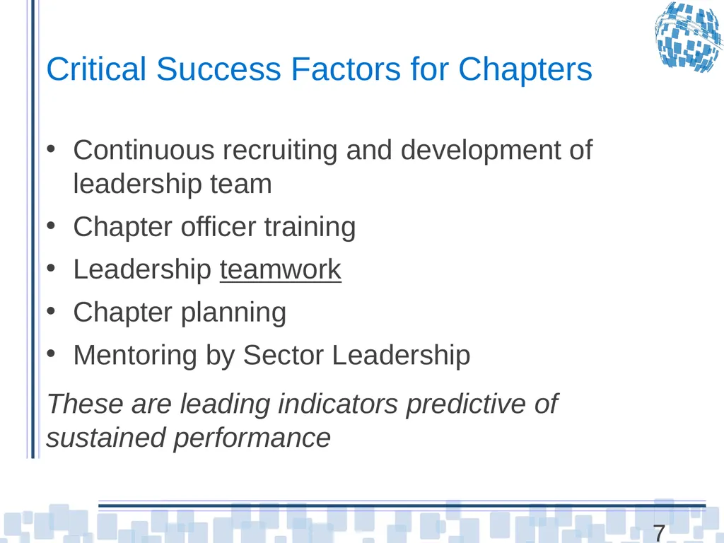 Chapter Leader Training Unit 3 – Chapters and - slide 7 of 27