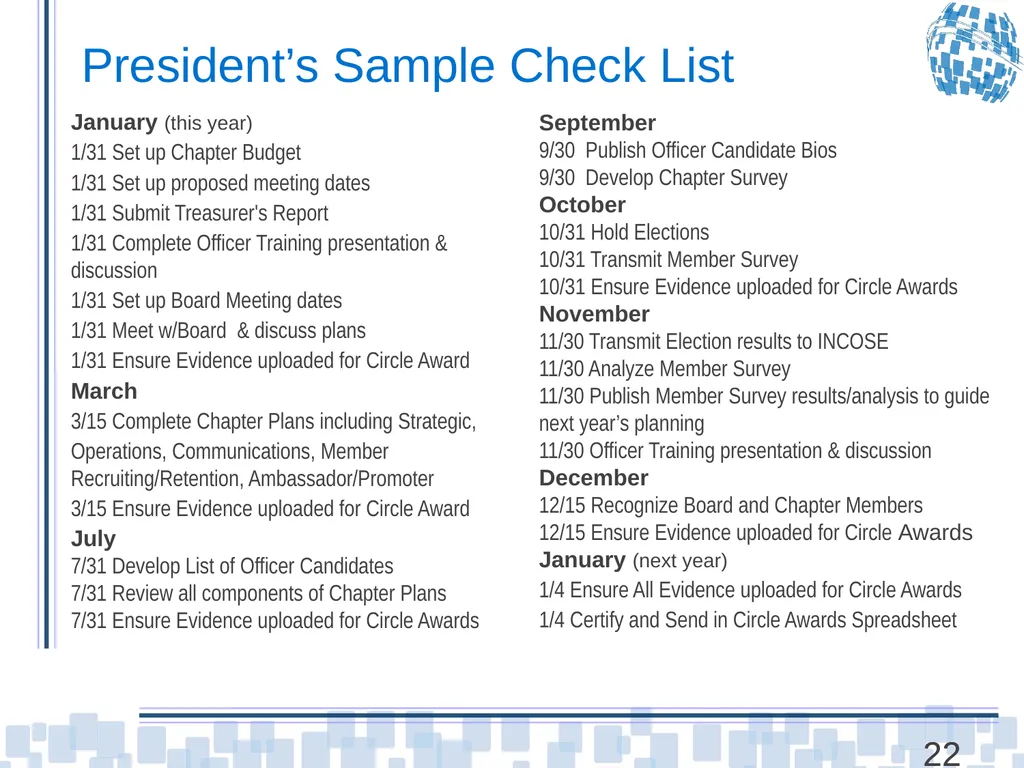 Chapter Leader Training Unit 3 – Chapters and - slide 22 of 27