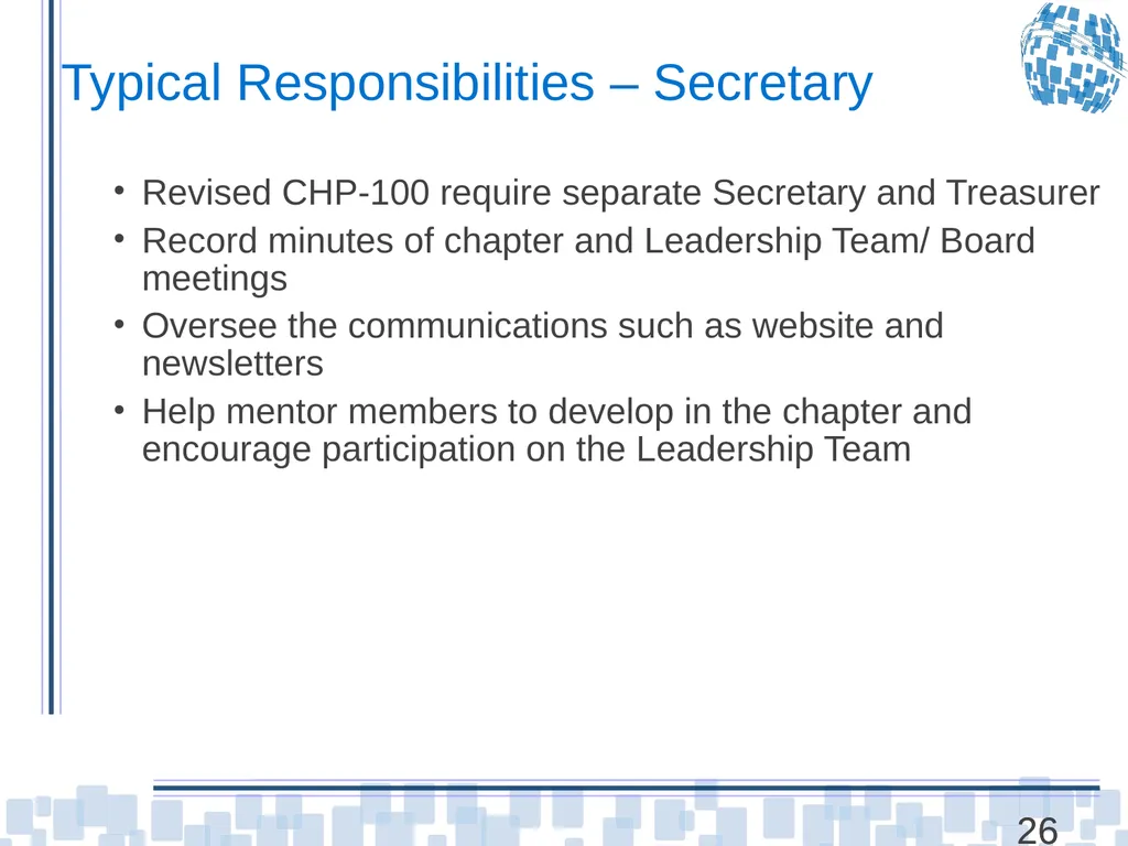 Chapter Leader Training Unit 3 – Chapters and - slide 26 of 27