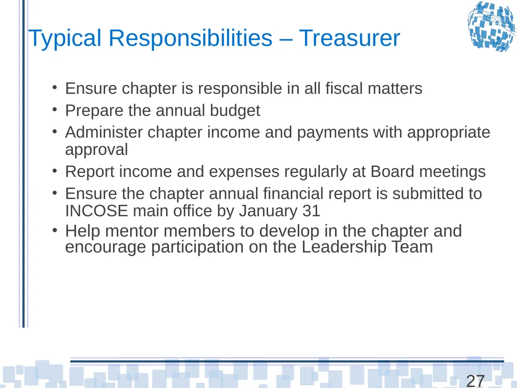 Chapter Leader Training Unit 3 – Chapters and - slide 27 of 27