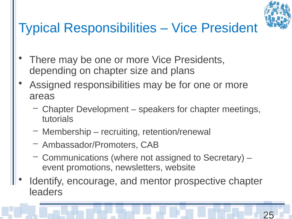 Chapter Leader Training Unit 3 – Chapters and - slide 25 of 27