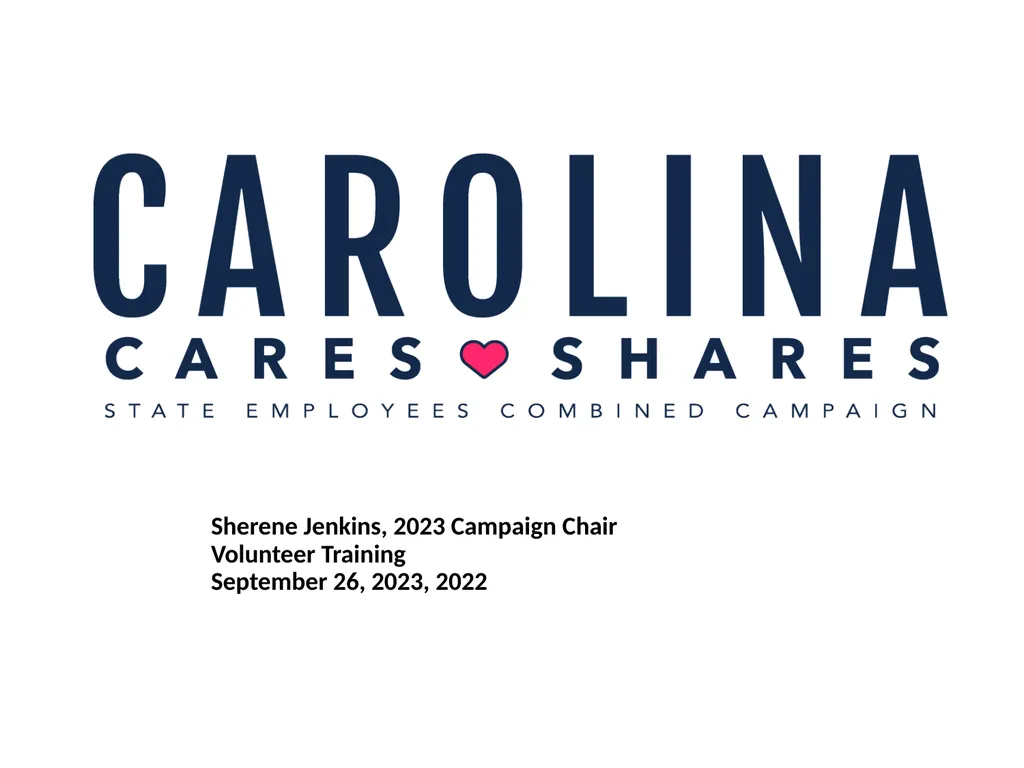 Sherene Jenkins, 2023 Campaign Chair Volunteer - slide 1 of 20