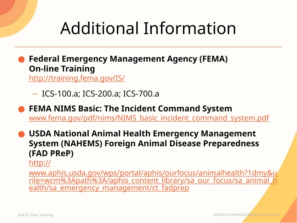 Incident Command System Overview Incident Command - slide 21 of 22