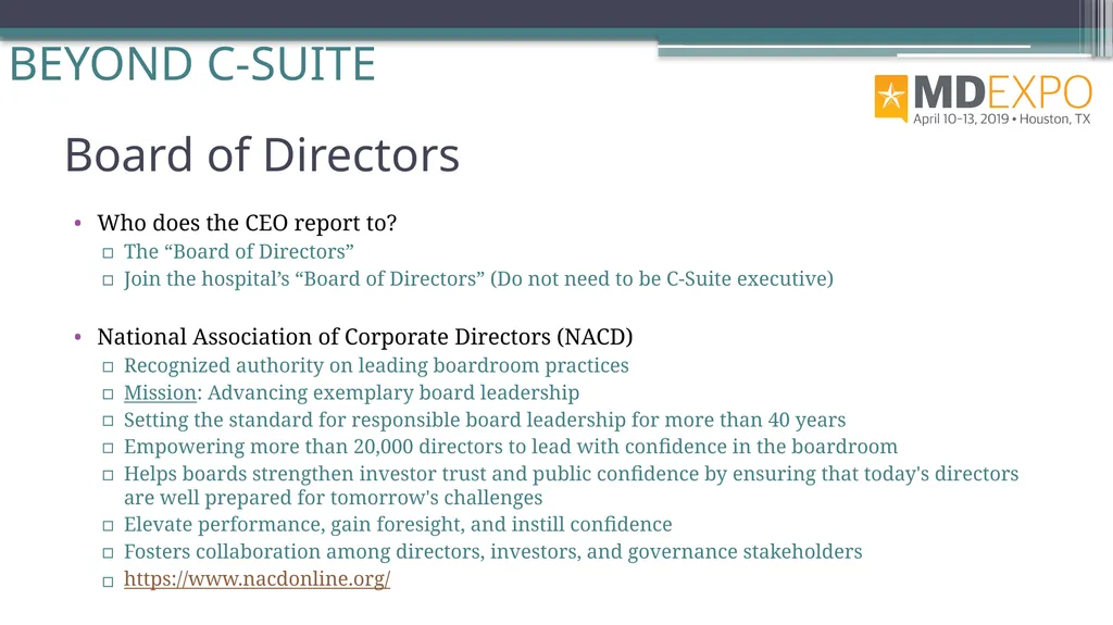 From HTM to C-Suite Rehman Syed, BE, MS, CBET, CCE - slide 57 of 64
