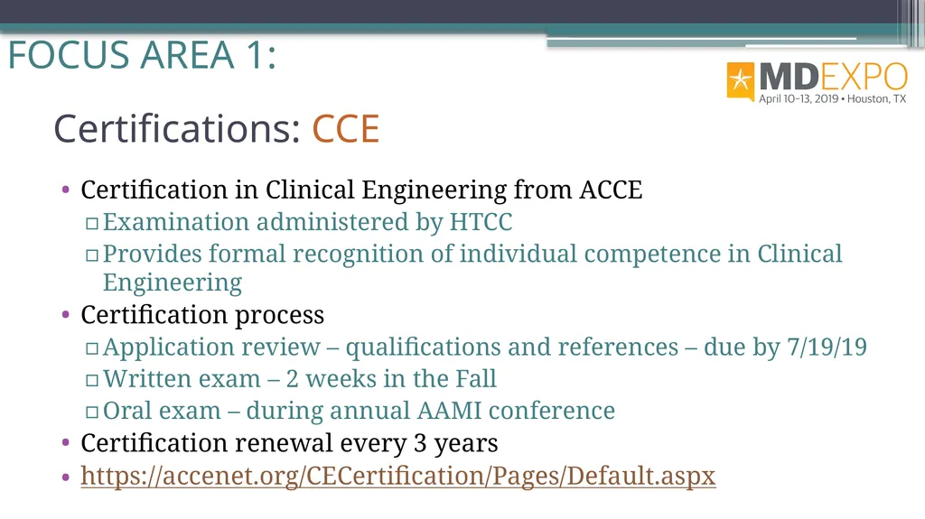 From HTM to C-Suite Rehman Syed, BE, MS, CBET, CCE - slide 18 of 64