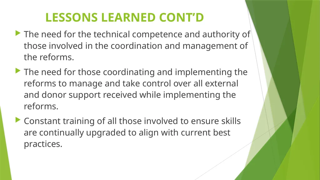 PUBLIC SECTOR FINANCIAL MANAGEMENT REFORM: THE - slide 26 of 28