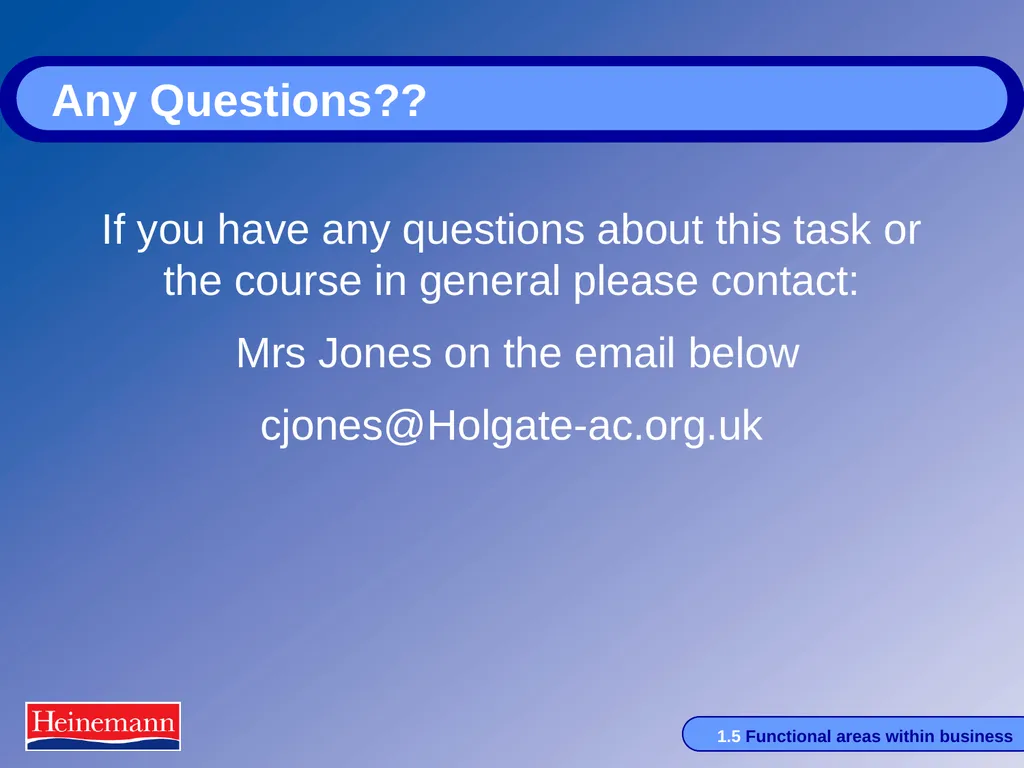 HSFC Transition Day This sample lesson is for - slide 23 of 23