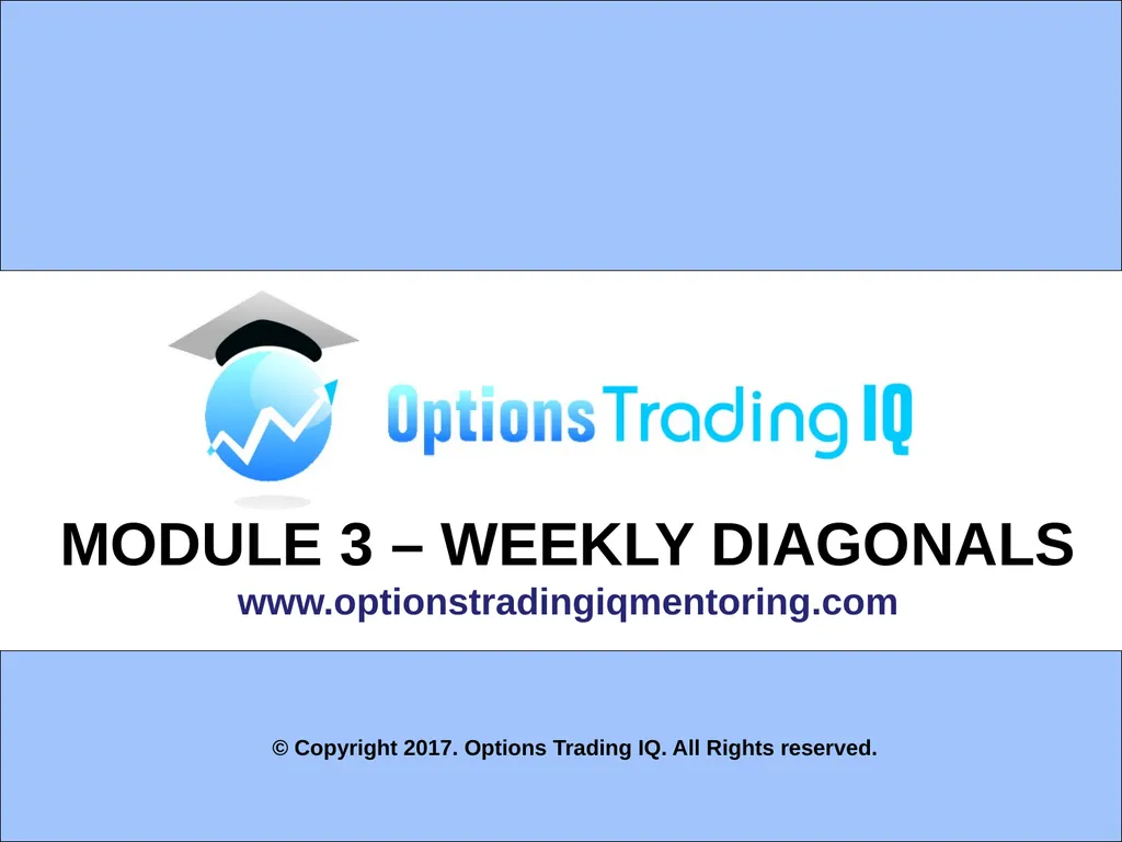 1 MODULE 3 – WEEKLY DIAGONALS