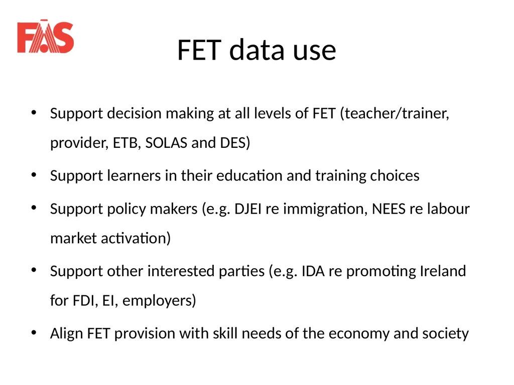 Data on Skills and Future Developments in FET - slide 10 of 10