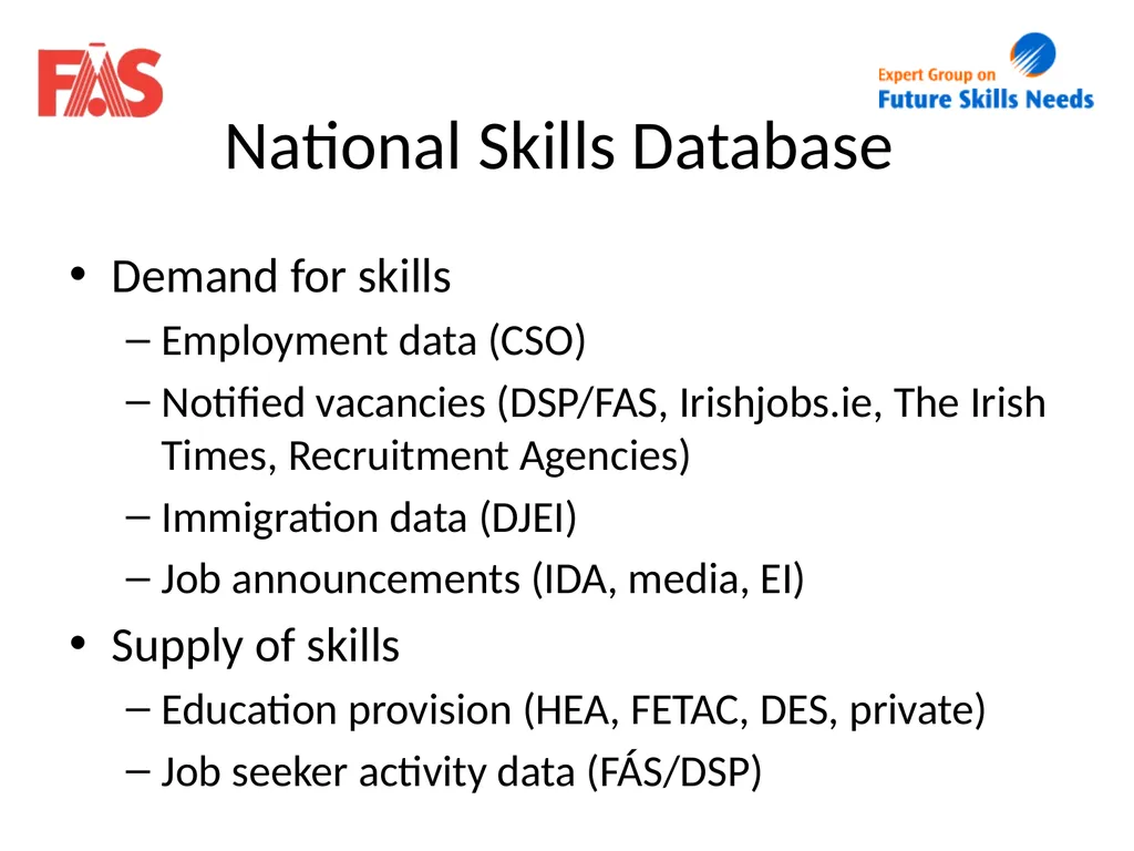 Data on Skills and Future Developments in FET - slide 4 of 10