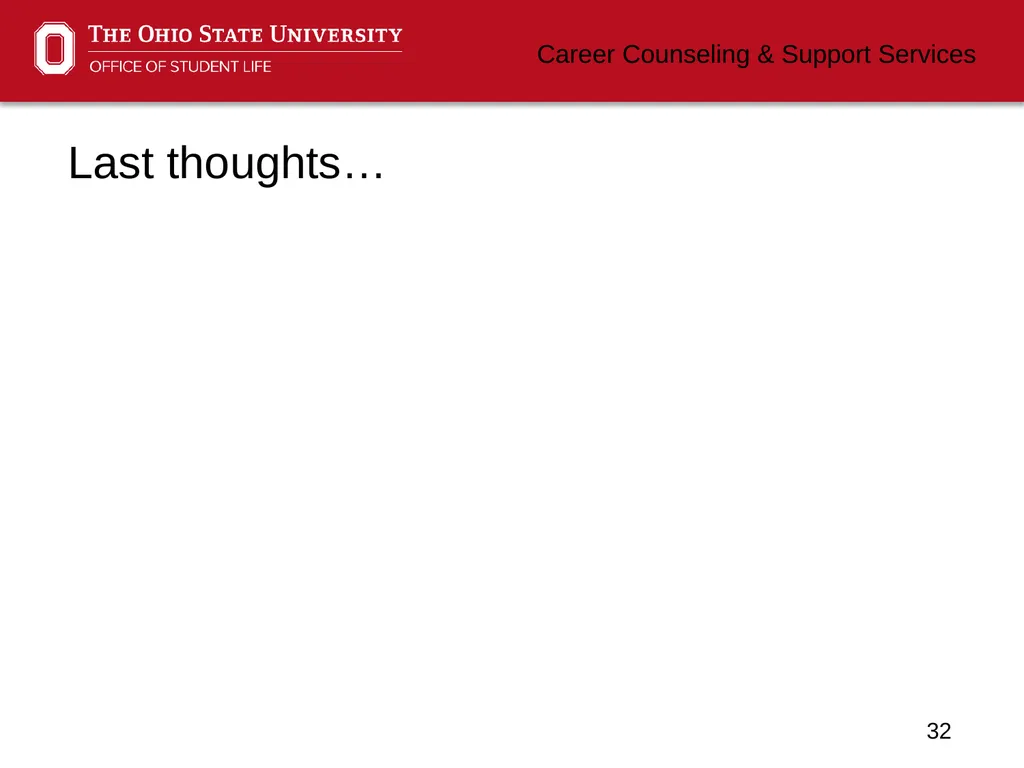 Negotiating Career Counseling and Support Services - slide 32 of 34