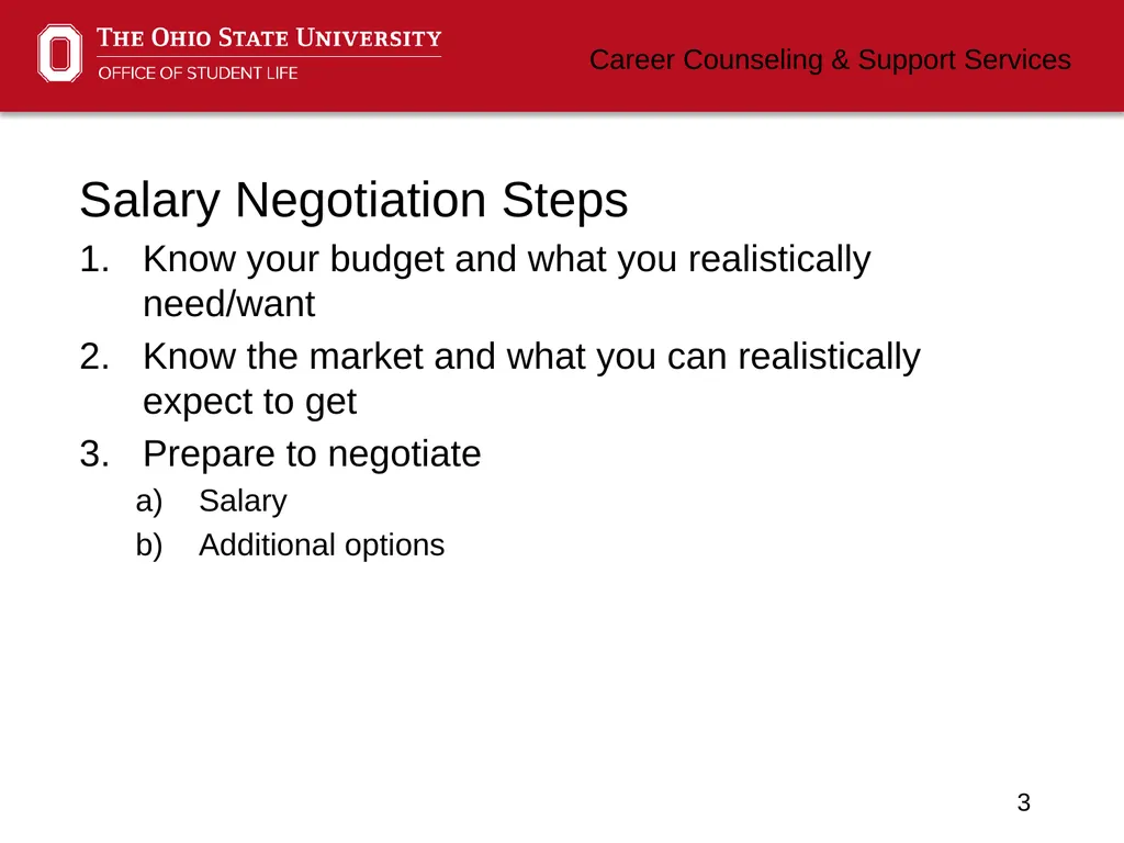 Negotiating Career Counseling and Support Services - slide 3 of 34