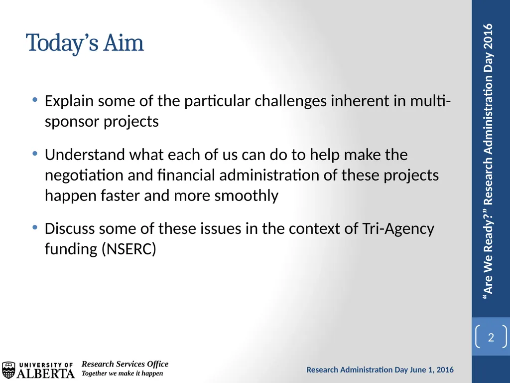 The Challenges of Multi-Sponsor Partnership - slide 2 of 23