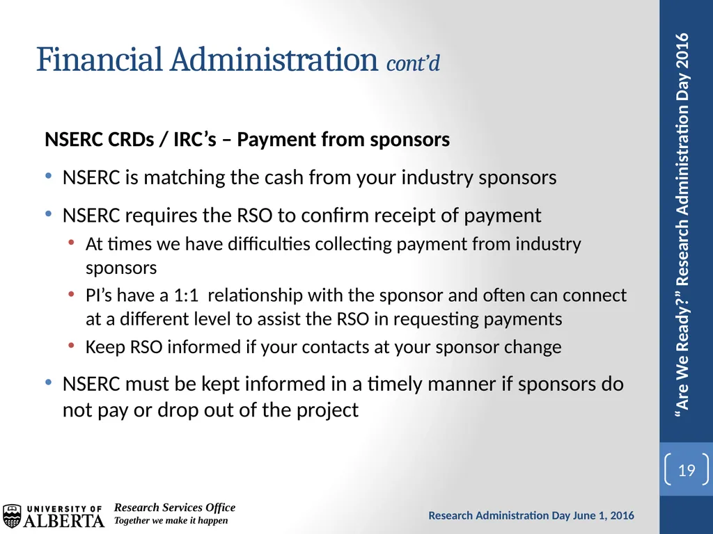 The Challenges of Multi-Sponsor Partnership - slide 19 of 23