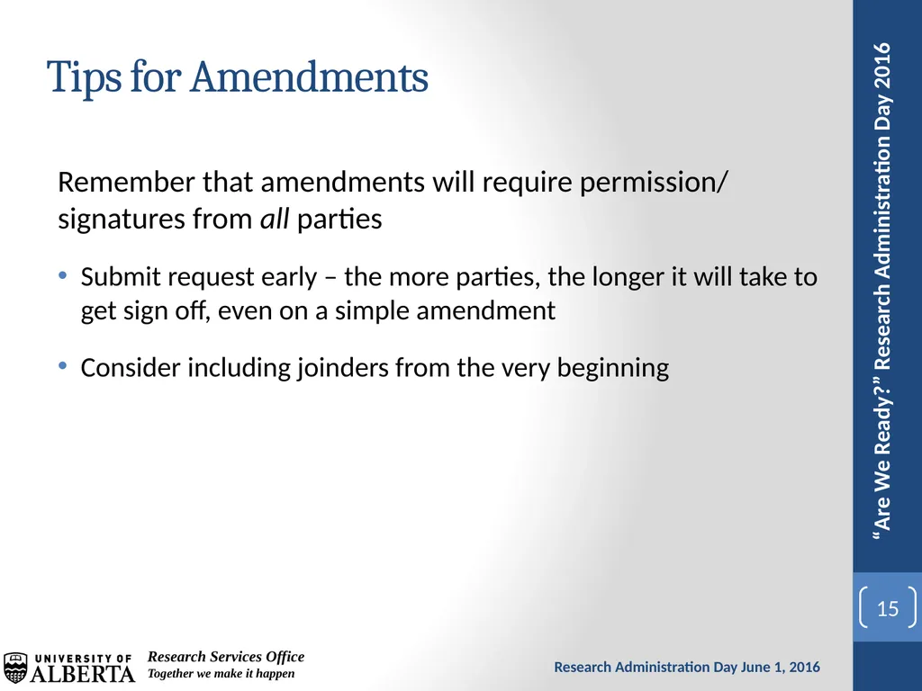 The Challenges of Multi-Sponsor Partnership - slide 15 of 23