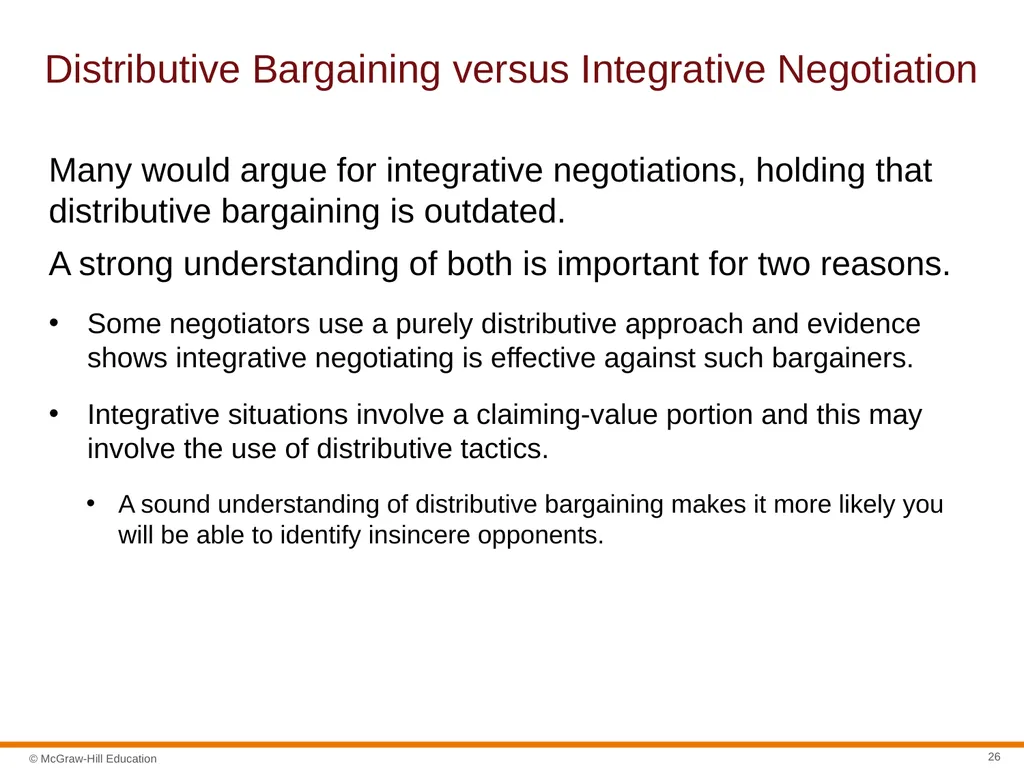 Negotiation Section 01: Negotiation Fundamentals - slide 26 of 27