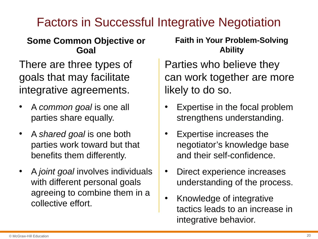 Negotiation Section 01: Negotiation Fundamentals - slide 20 of 27