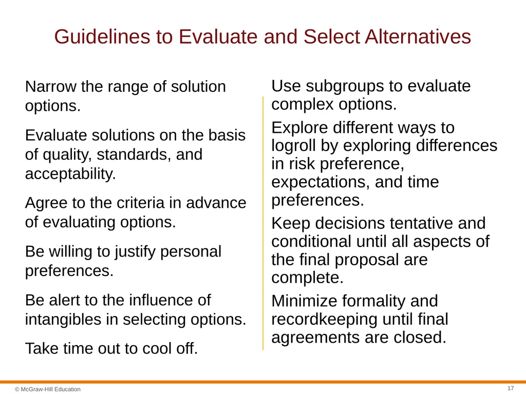 Negotiation Section 01: Negotiation Fundamentals - slide 17 of 27