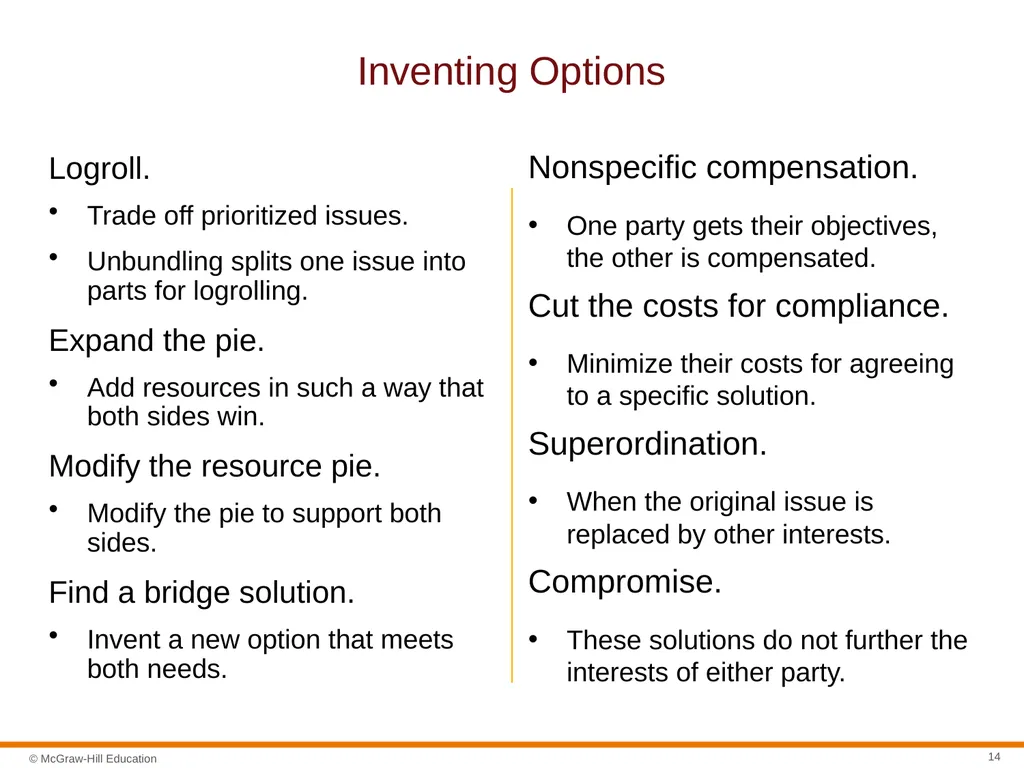 Negotiation Section 01: Negotiation Fundamentals - slide 14 of 27
