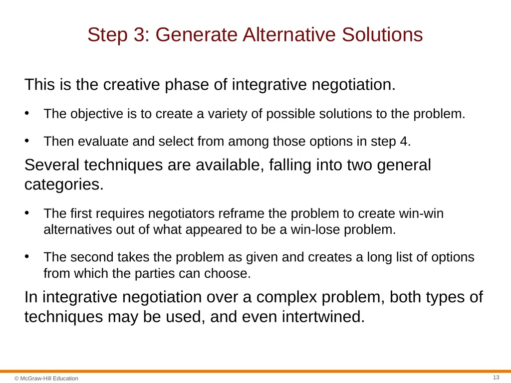 Negotiation Section 01: Negotiation Fundamentals - slide 13 of 27