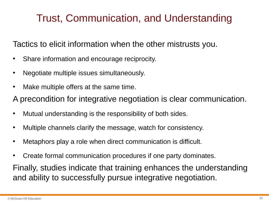 Negotiation Section 01: Negotiation Fundamentals - slide 22 of 27