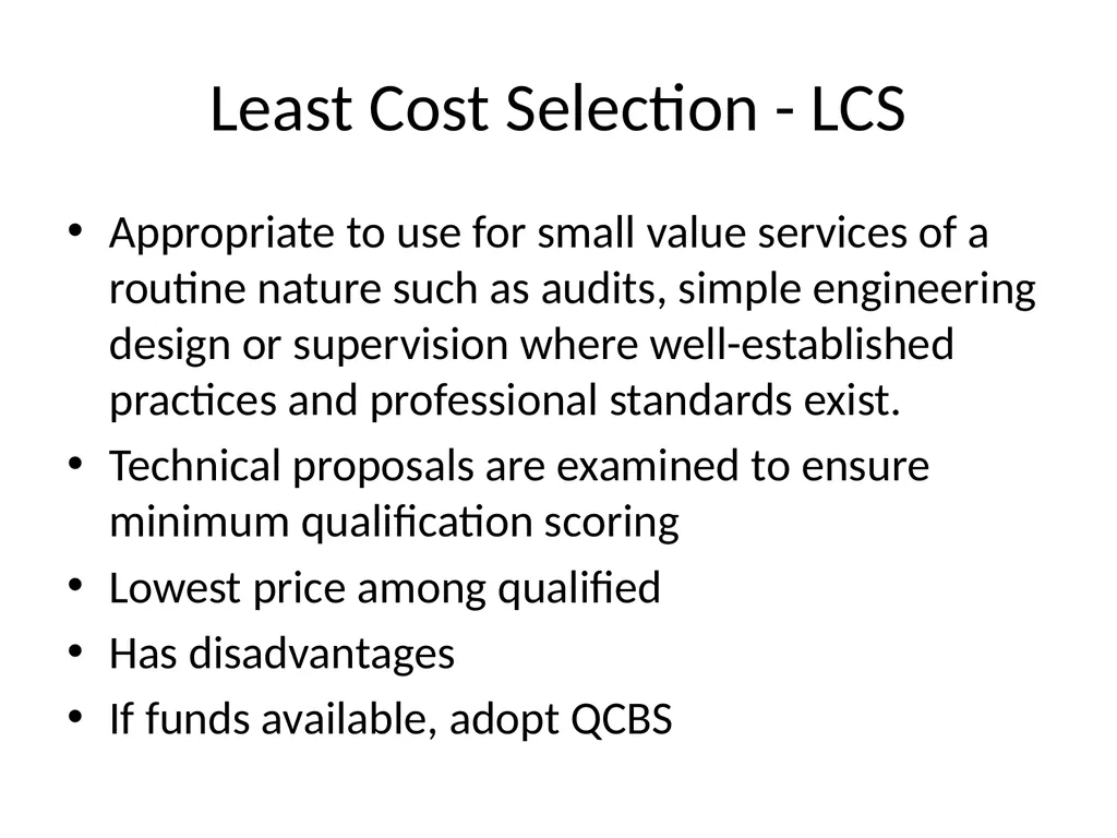 Procurement of Consultancy Services 2 Differences - slide 13 of 17