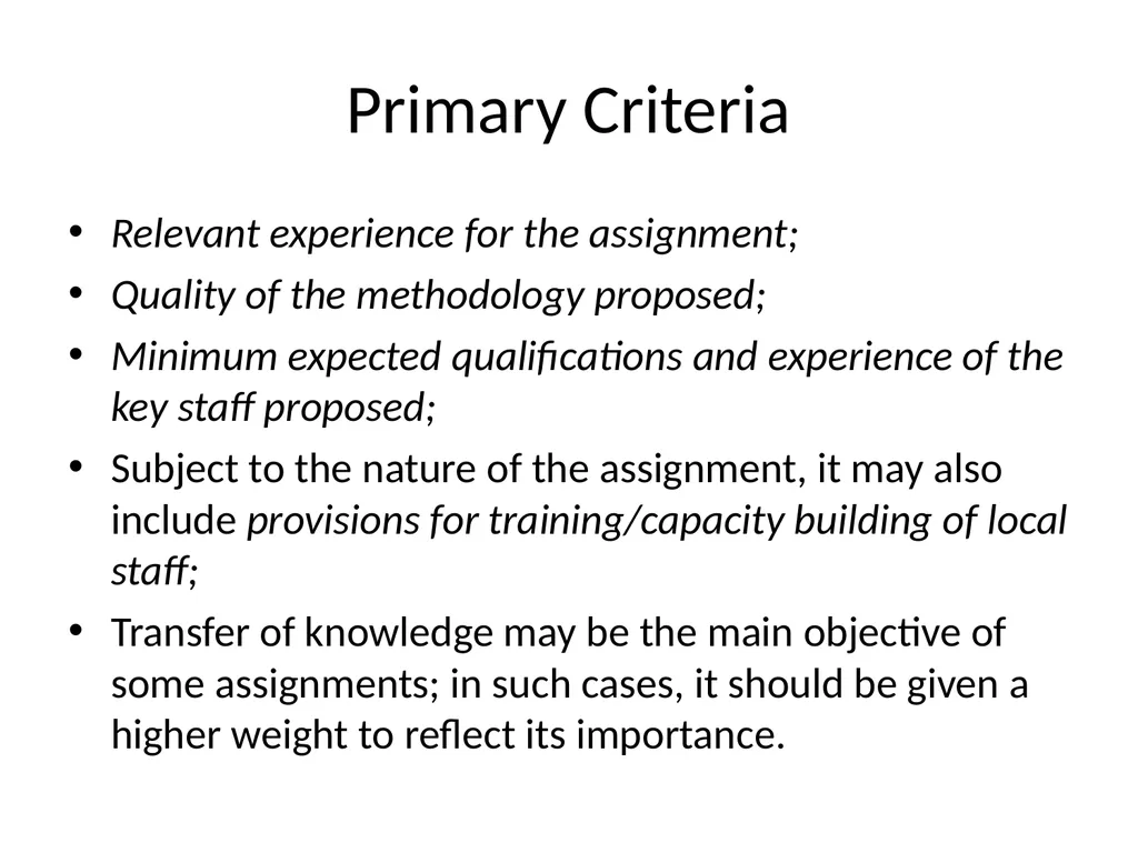 Procurement of Consultancy Services 2 Differences - slide 7 of 17